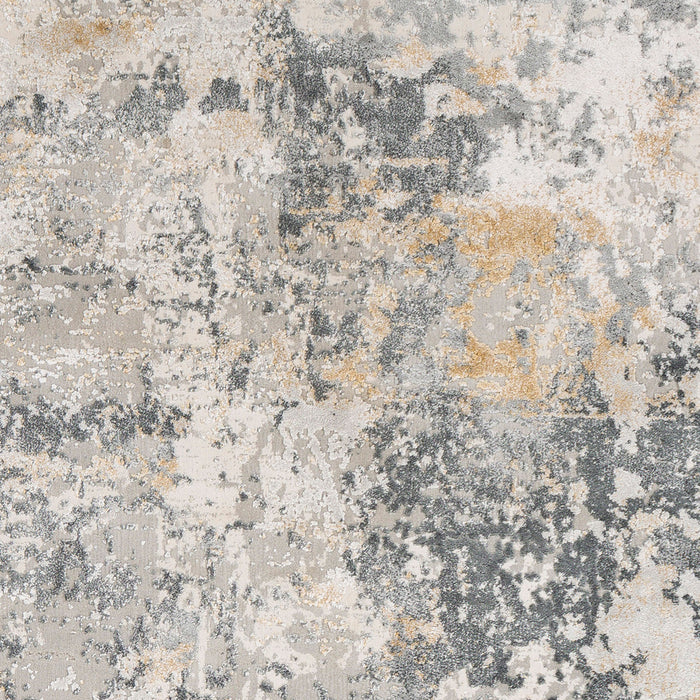 Aisha Machine Woven Rug — Charcoal / Mustard | AIS-2303