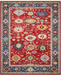 Oushak rug with intricate patterns on a white background