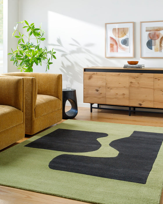 Jason Wu Balance Wool Rug — Olive / Charcoal | JSW-1002