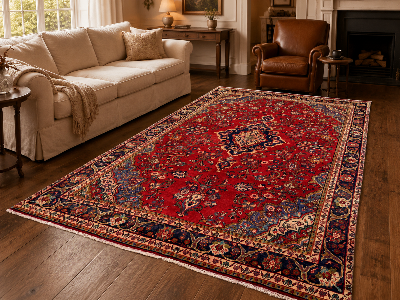 11'4" x 6'4" Handmade Persian Wool Rug room styling example