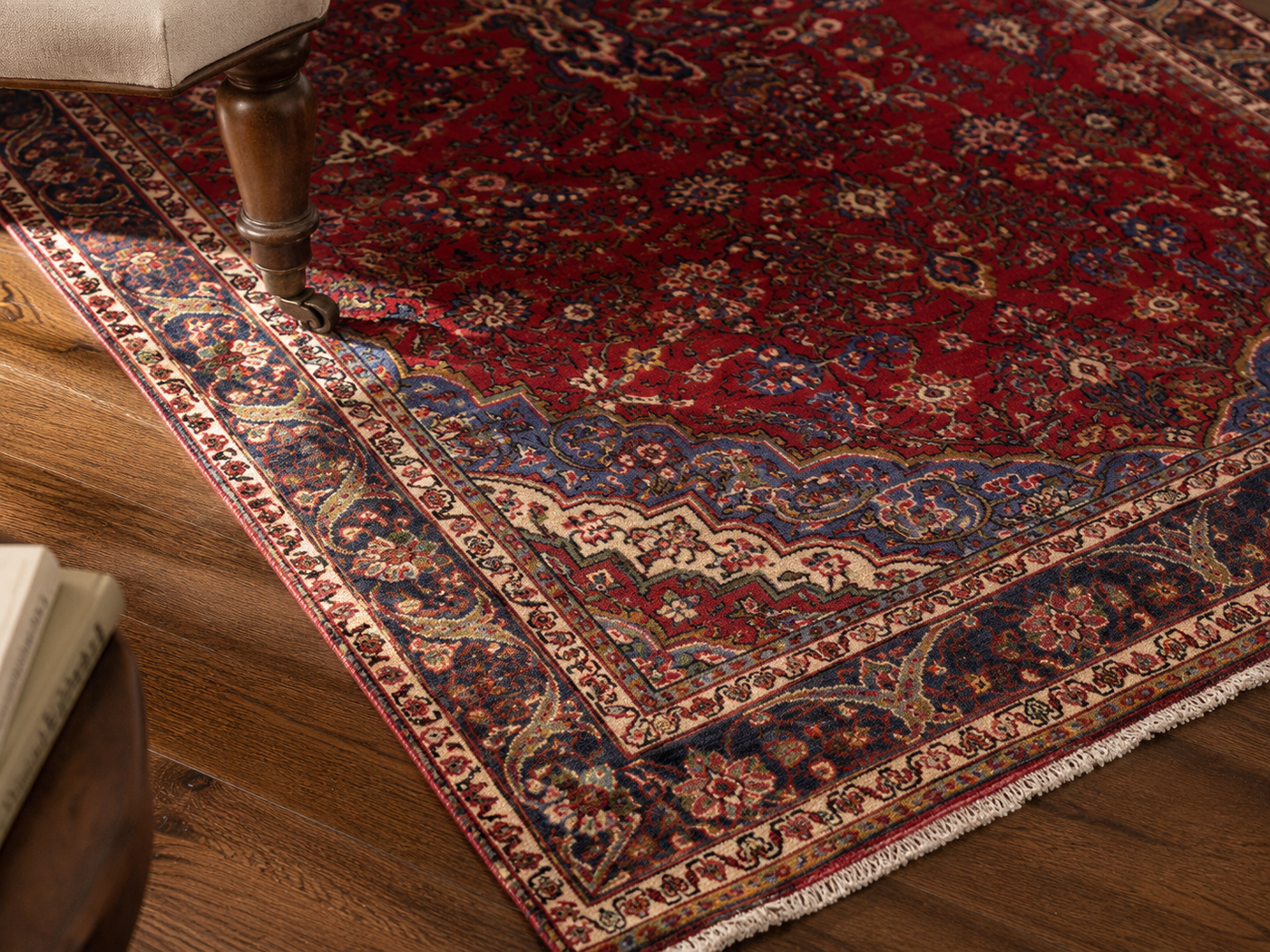 11'4" x 6'4" Handmade Persian Wool Rug wool texture and pattern detail