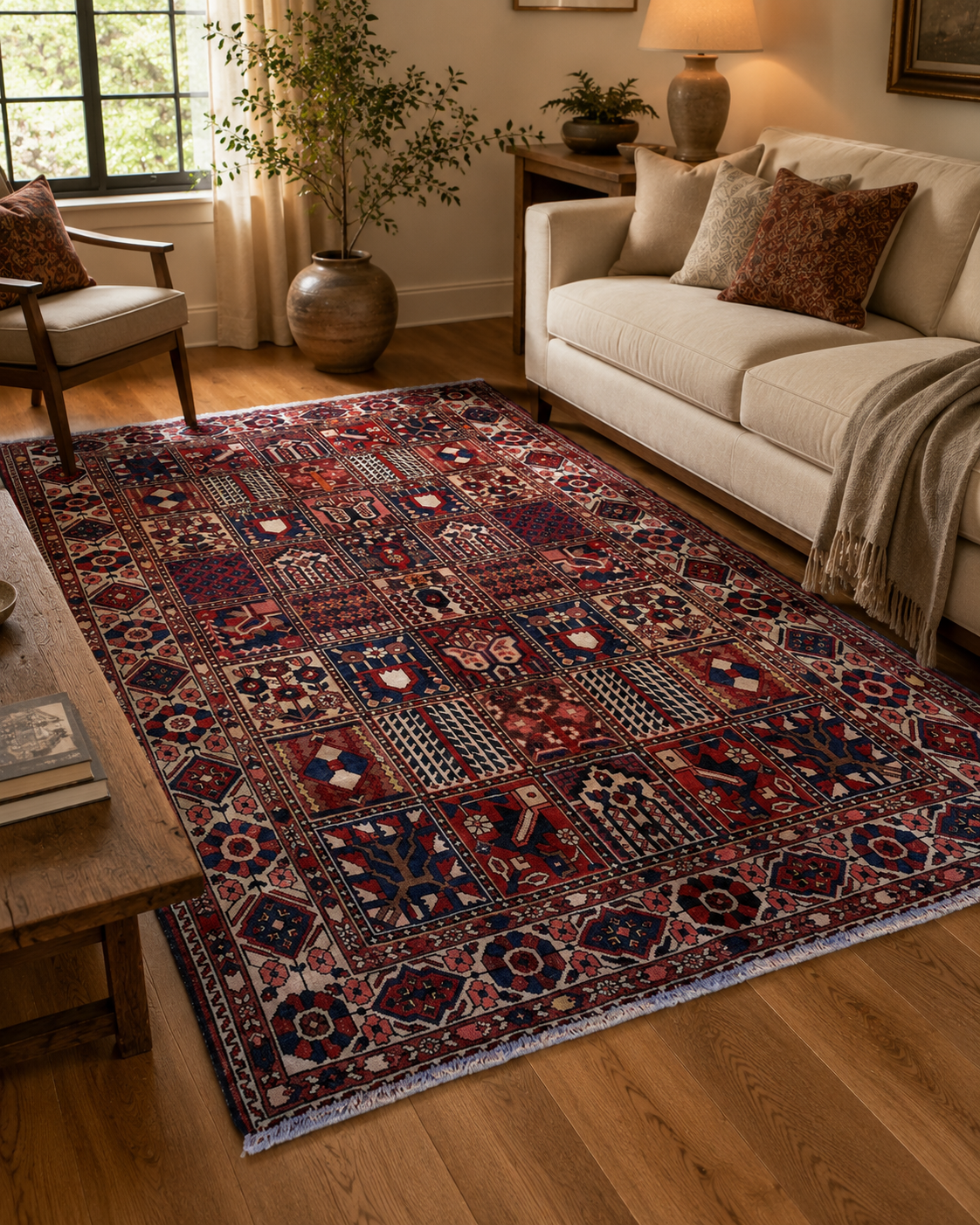 10'3" x 7'0" Handmade Persian Wool Rug room styling example