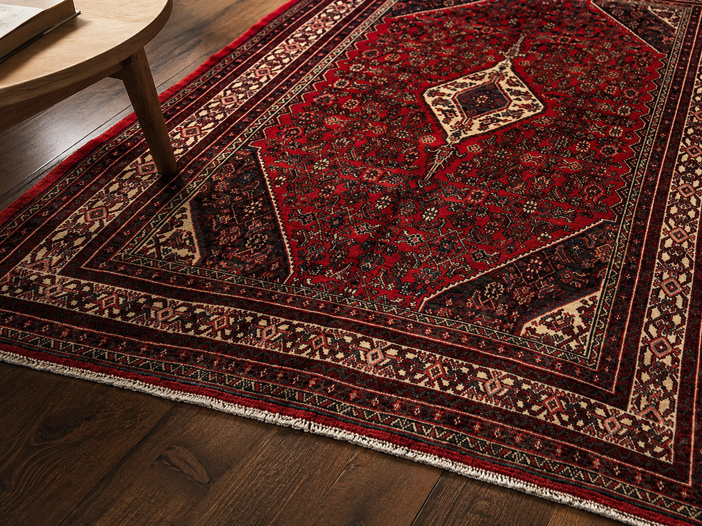10'3" x 6'11" Handmade Persian Wool Rug wool texture and pattern detail