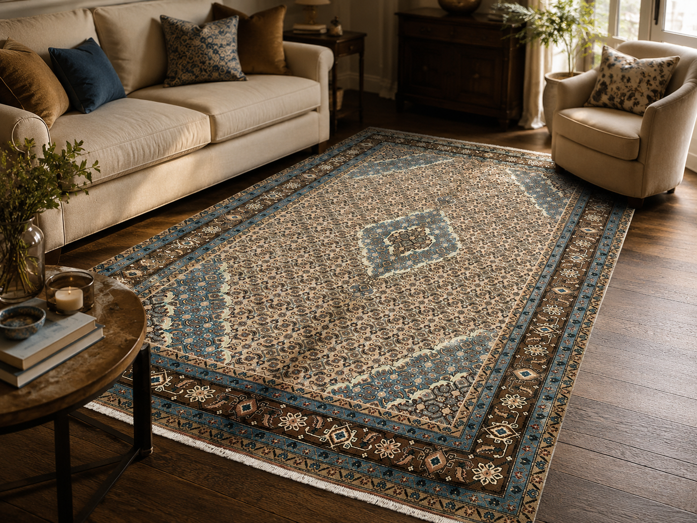 9'9" x 6'4" Handmade Persian Wool Rug room styling example