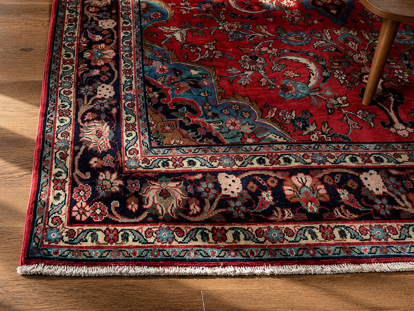 10'5" x 6'8" Handmade Persian Wool Rug wool texture and pattern detail