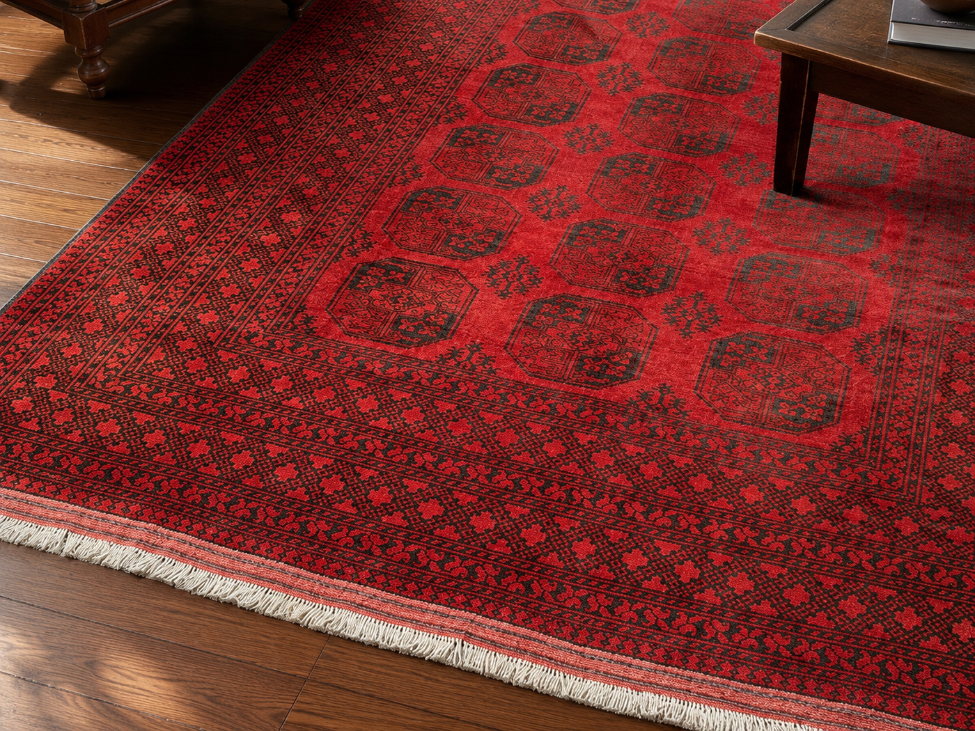 9'2" x 6'6" Handmade Persian Wool Rug wool texture and pattern detail