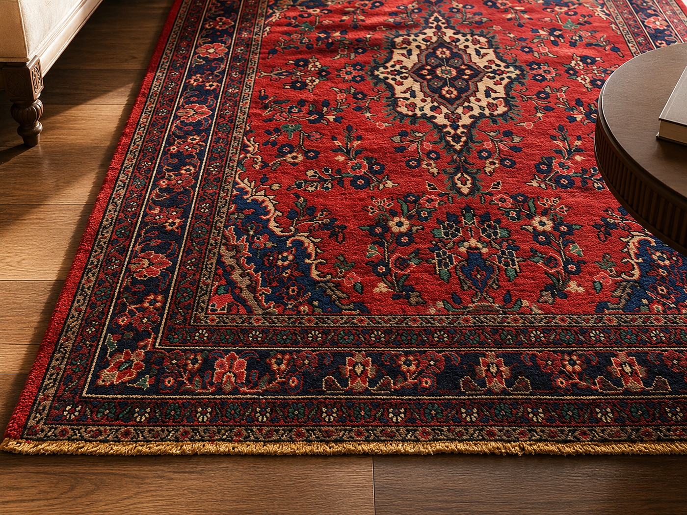 9'9" x 6'10" Handmade Persian Wool Rug wool texture and pattern detail