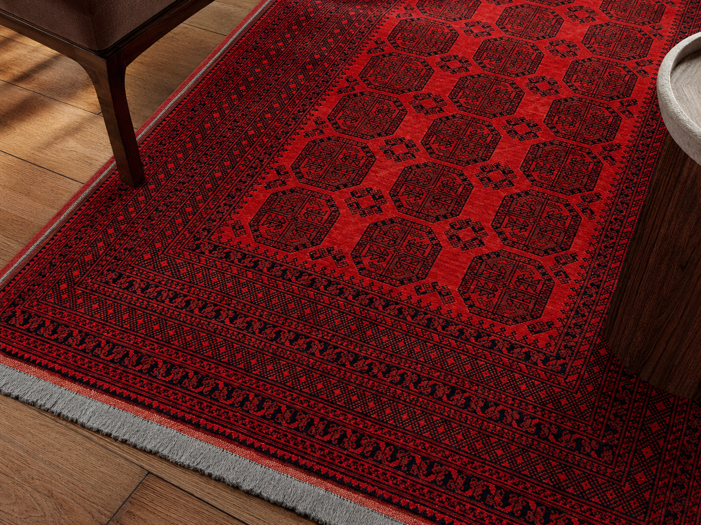 9'2" x 6'8" Handmade Persian Wool Rug wool texture and pattern detail
