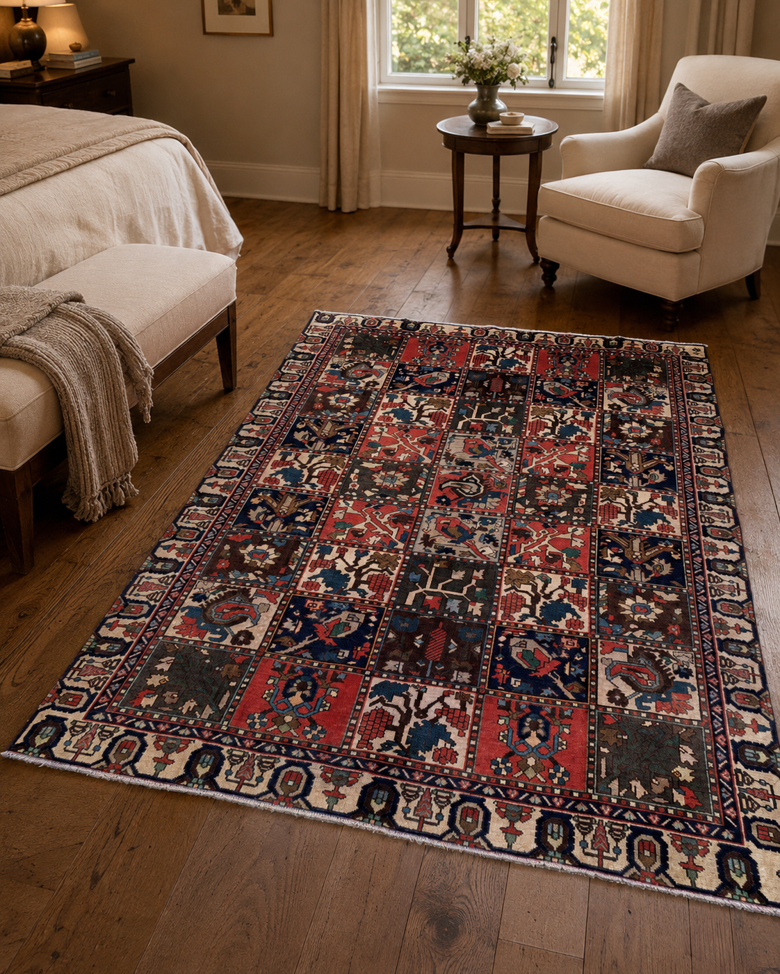 9'5" x 6'5" Handmade Persian Wool Rug room styling example