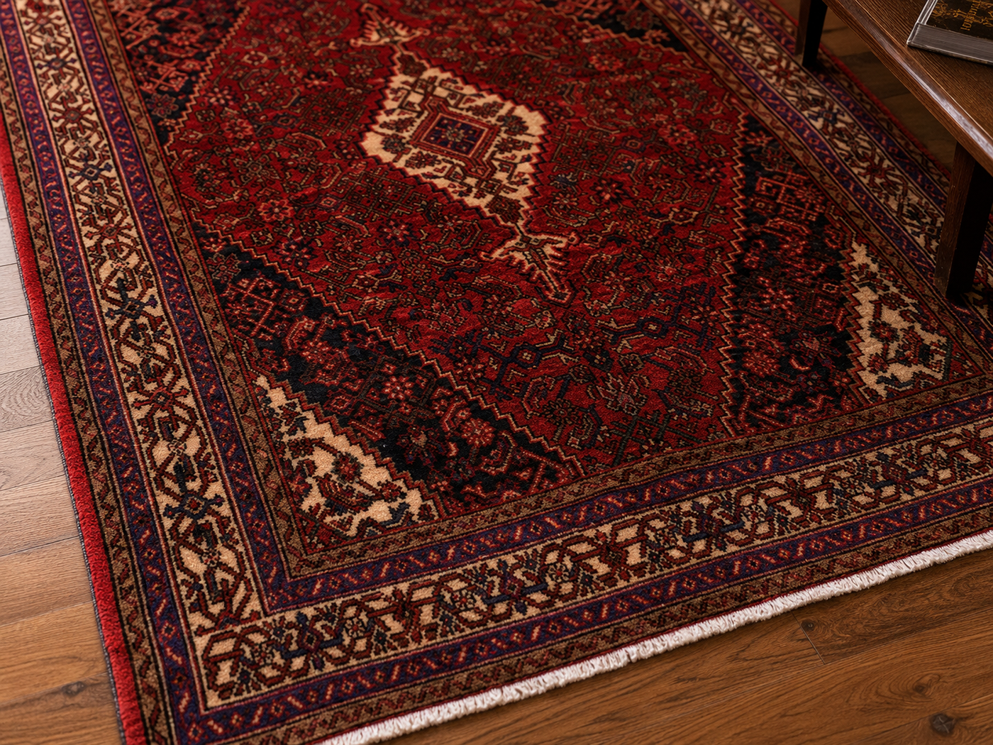 10'2" x 6'11" Handmade Persian Wool Rug wool texture and pattern detail