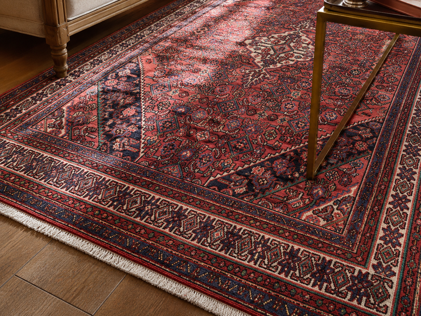 9'11" x 6'9" Handmade Persian Wool Rug wool texture and pattern detail