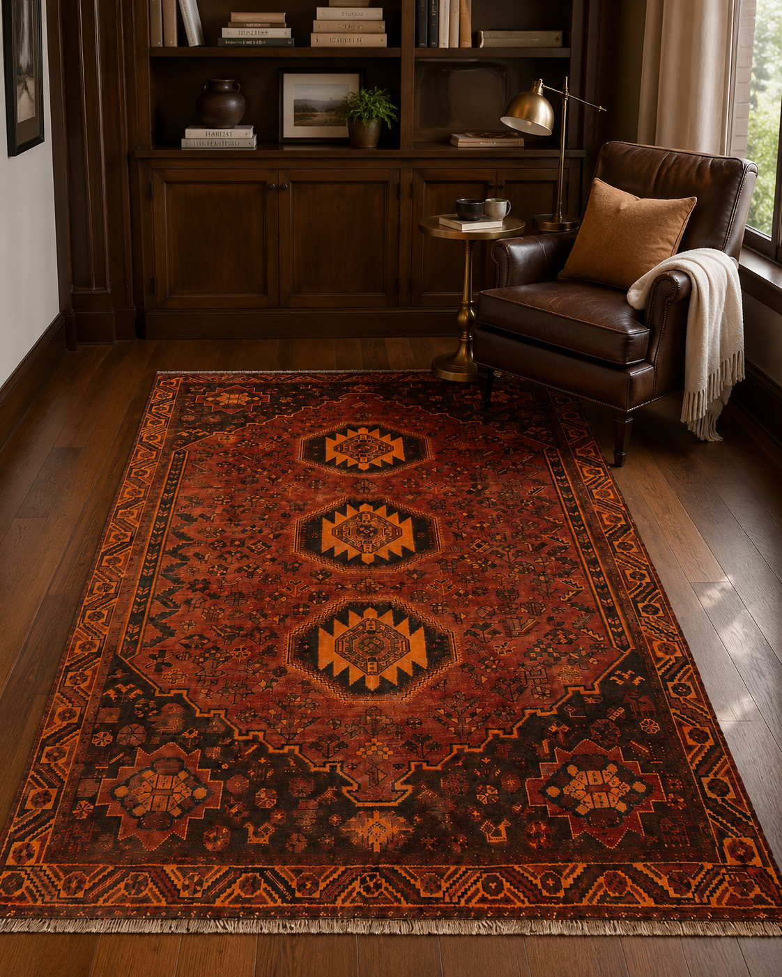 10'2" x 6'2" Handmade Persian Wool Rug room styling example