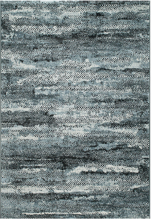 8'X10' High-Graded Polyester Contemporary Style Area Rug- Blue/Grey (Power-Loomed)