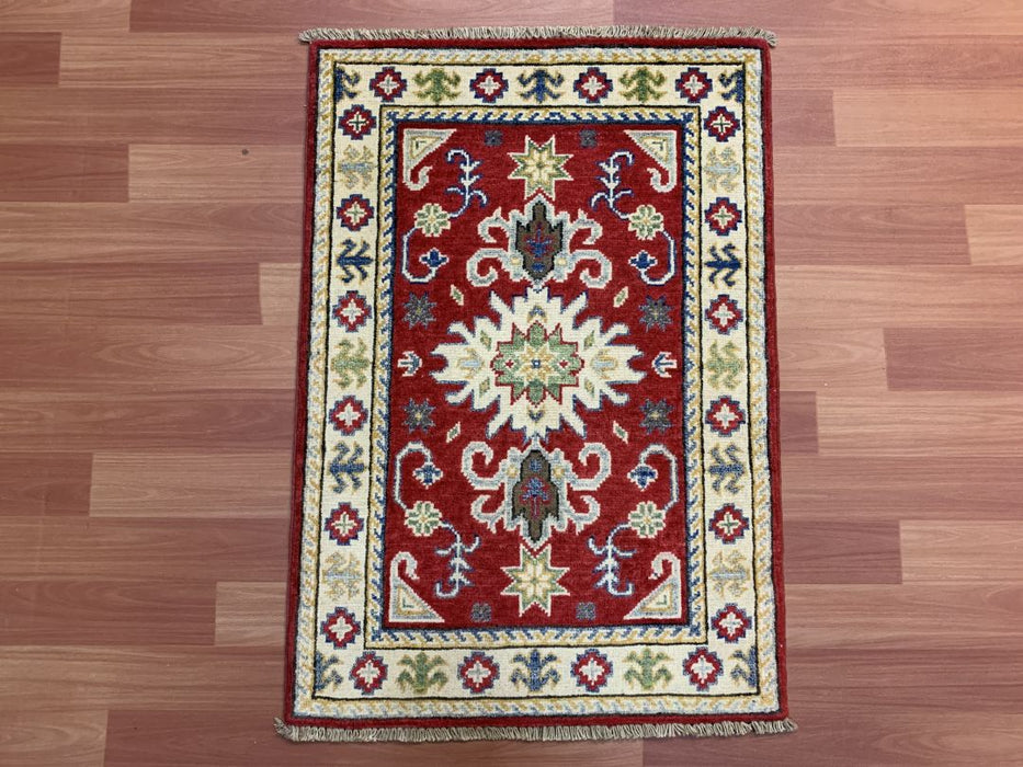2'x3' Hand-Knotted Chobi Red/Multi Area Rug – KB Rugs