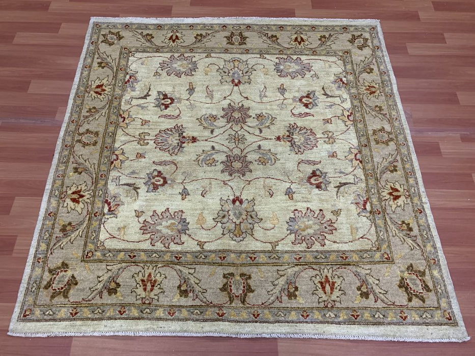 5' x  5' Ziegler Hand Knotted 100% Wool Area rug