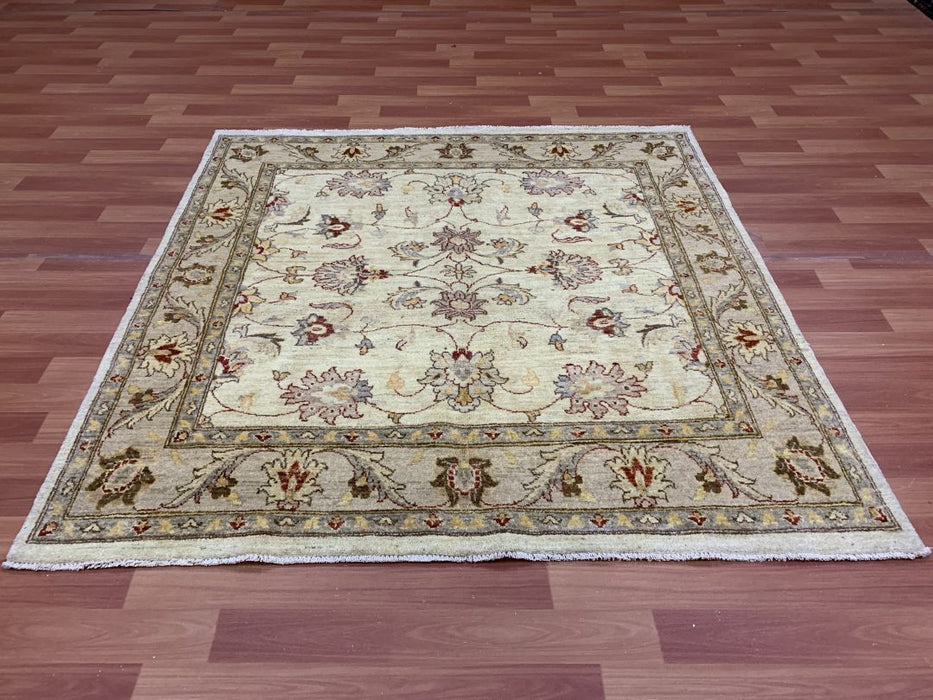 5' x  5' Ziegler Hand Knotted 100% Wool Area rug