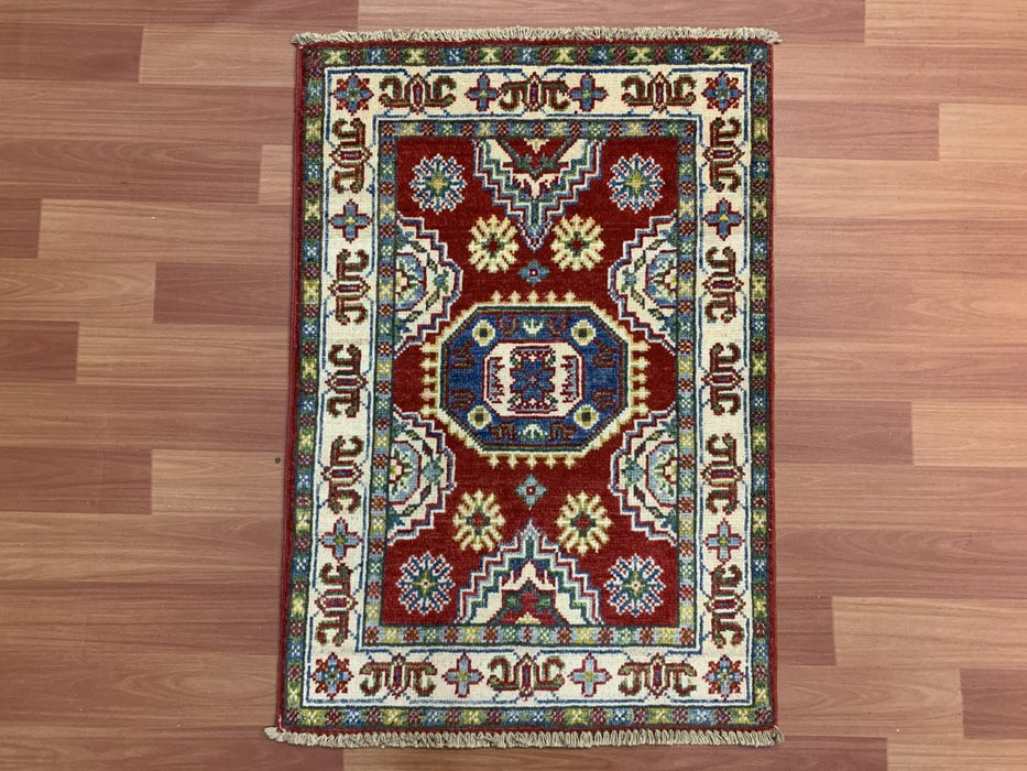 2'x3' Hand-Knotted Chobi Red/Multi Area Rug – KB Rugs