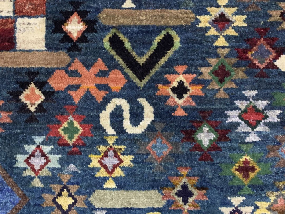 7'x10' Hand-Knotted Modern Chobi Blue/Multi Area Rug – KB Rugs