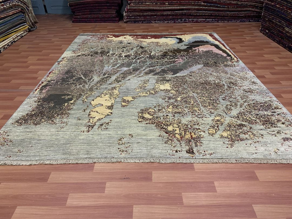 8'x10' Hand-Knotted Chobi Green/Multi Area Rug – KB Rugs