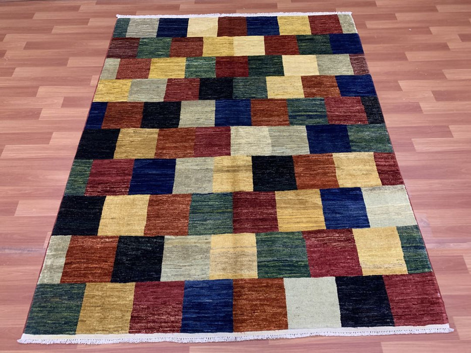 5'x8' Hand-Knotted Chobi Multi Area Rug – KB Rugs
