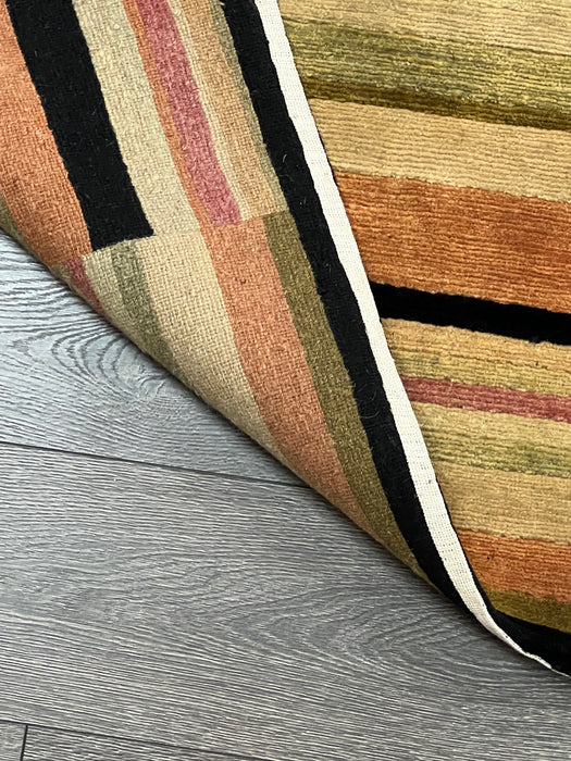8'X10' Modern Hand-Knotted Nepali Wool Area Rug-Beige/Multi