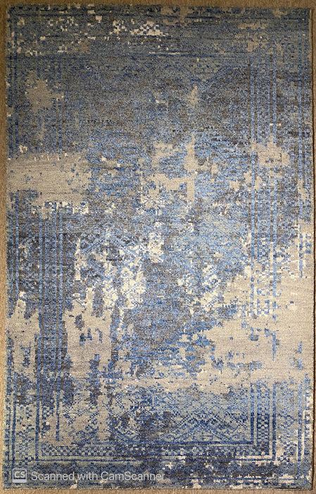 5'x8' Hand-Knotted Nepali Blue/Grey Area Rug – KB Rugs