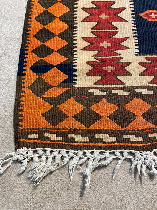 4.4X10.11 Kilim Hand Knotted 100% Wool Area rug