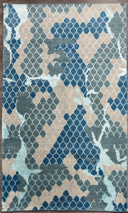 4'x6' Hand-Knotted Nepali Blue/Grey Area Rug – KB Rugs