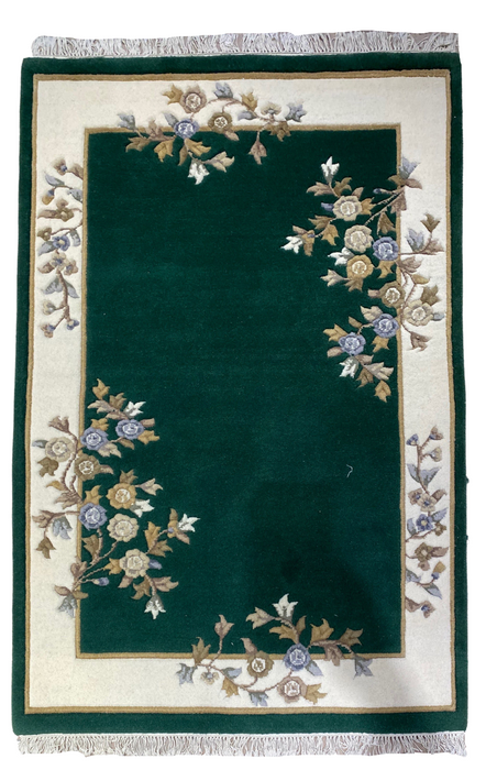 4'x6' Hand-Knotted Persian Multi/Green Area Rug – KB Rugs